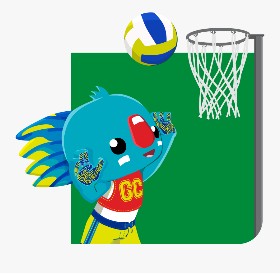 Transparent Basketball Hoop Clipart Png - Cartoon Netball, Transparent Clipart