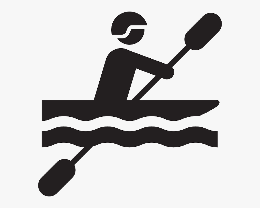 Kayaking Symbol, Transparent Clipart