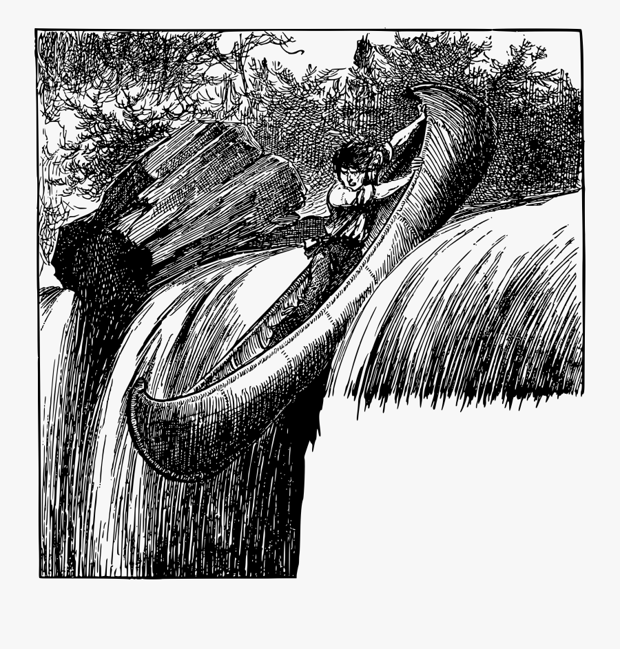 Danger In A Canoe Clip Arts - Sketch, Transparent Clipart