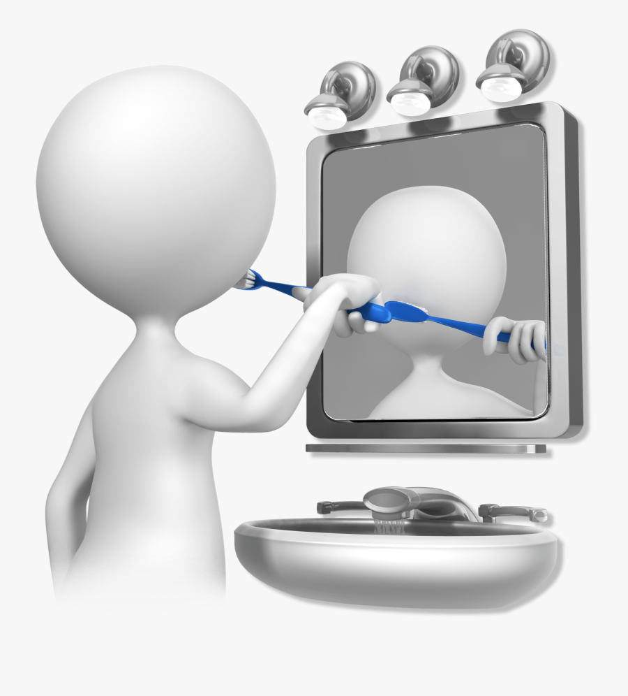 Even Teeth Brushing Can Become Addictive - 3d Stick Figure Gif, Transparent Clipart