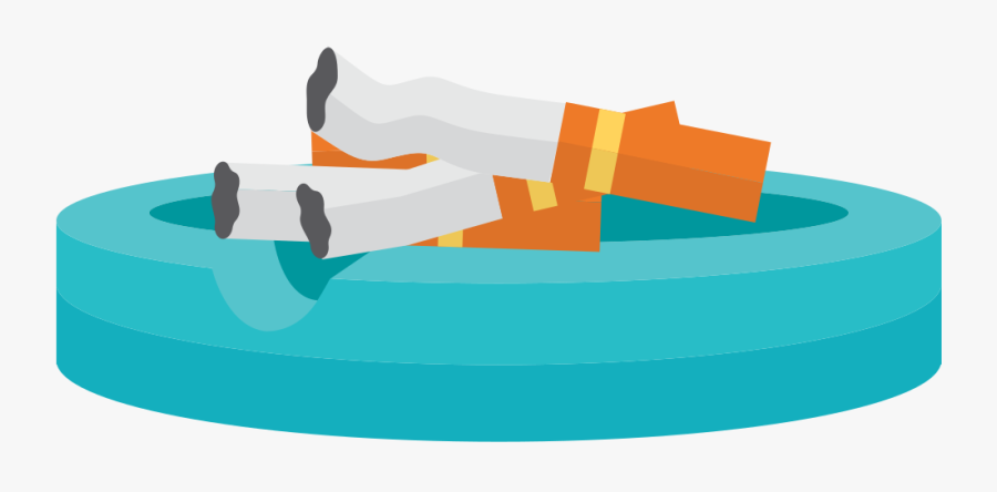 Ashtray With Cigarettes - Canoe, Transparent Clipart