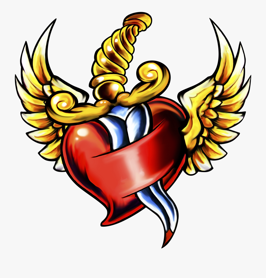 Dagger Heart Wings - Dagger Heart Wings Transparent, Transparent Clipart