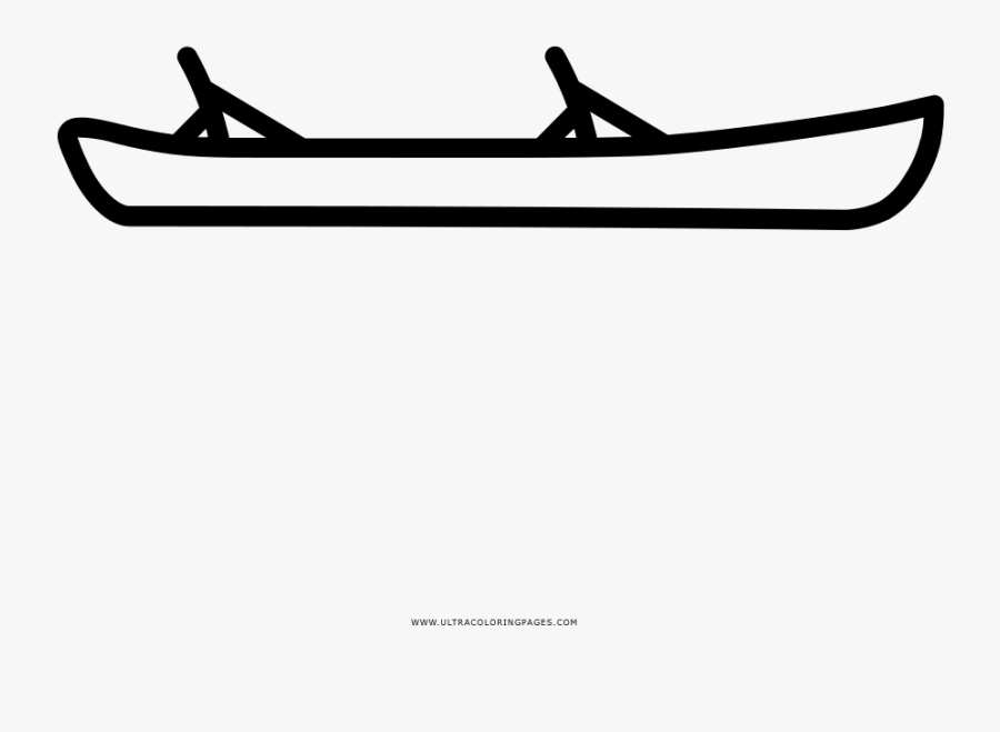 Canoe Coloring Page - Canoe, Transparent Clipart