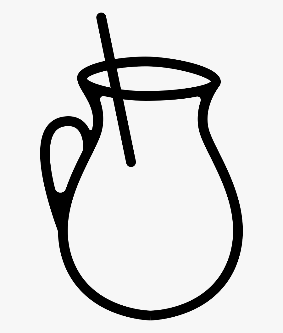 Lemonade In A Jar With Stirrer, Transparent Clipart