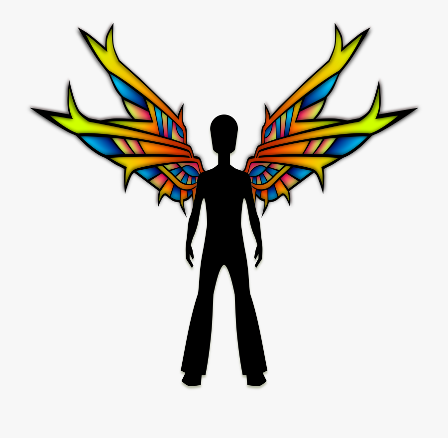Wings Clip Art Download - Cartoon Boy With Wing, Transparent Clipart
