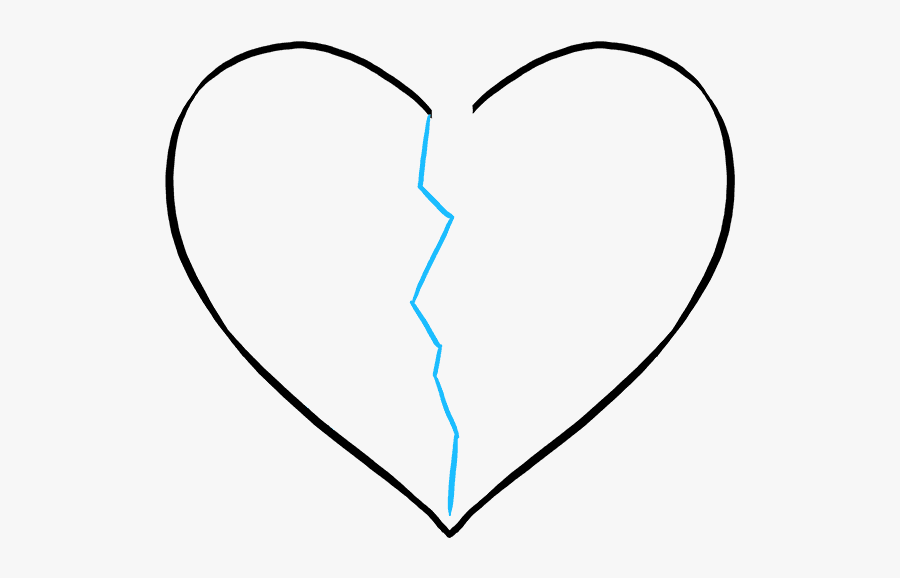 Clip Art How To Draw A - Draw Broken Heart, Transparent Clipart