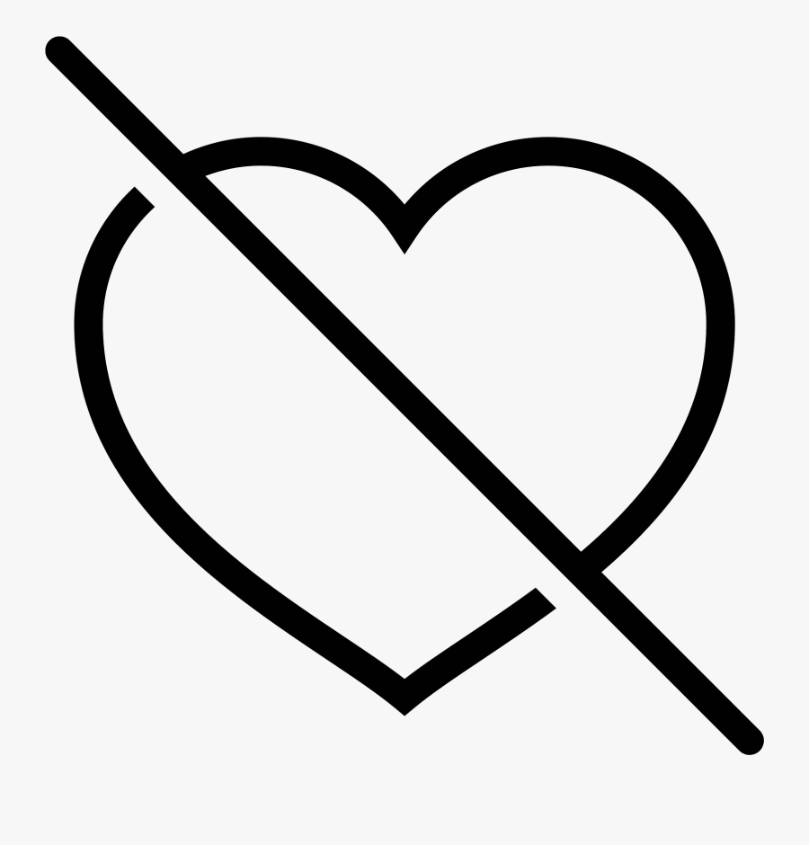 A Dislike Icon Is Represented With A Broken Heart - Coração Clipart Png, Transparent Clipart