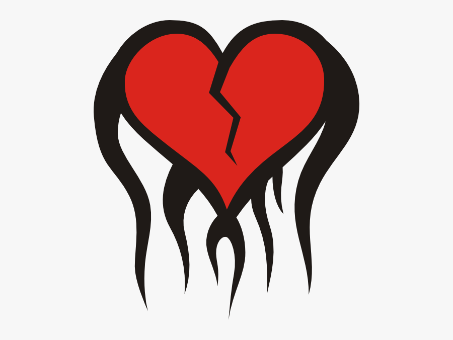 Broken Heart Tattoo Best, Transparent Clipart
