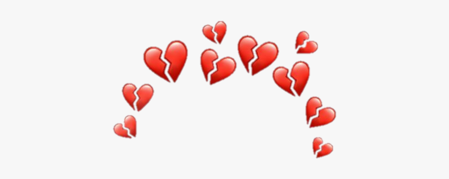 #heart #broken #hearts #broke #brokenheart #brokenhearts - Broken Heart Crown Png, Transparent Clipart