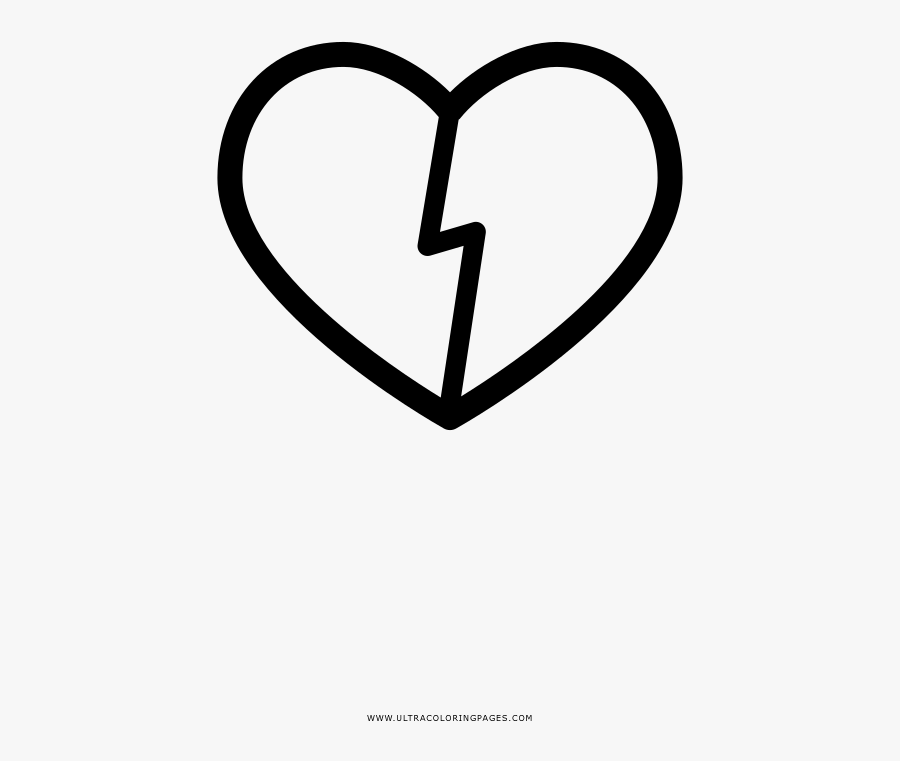 Broken Heart Coloring Page - Heart , Free Transparent Clipart - ClipartKey