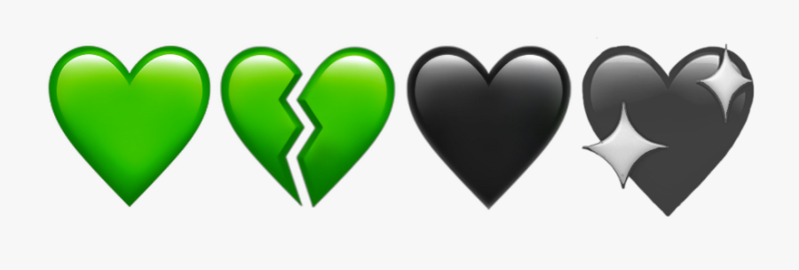 #green #hearts #heart #broken #brokenheart #aesthetic - Broken Purple Heart Emoji, Transparent Clipart
