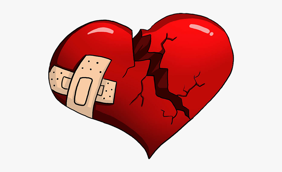 Red Broken Heart Png, Transparent Clipart