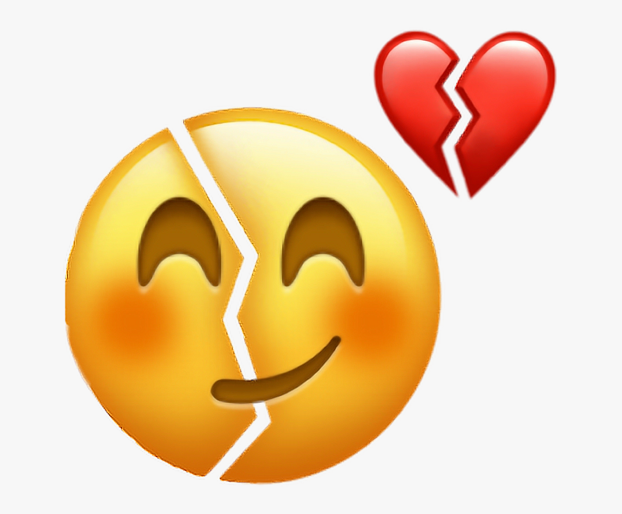 Transparent Befuddled Clipart - Broken Heart Hurt Emoji, Transparent Clipart