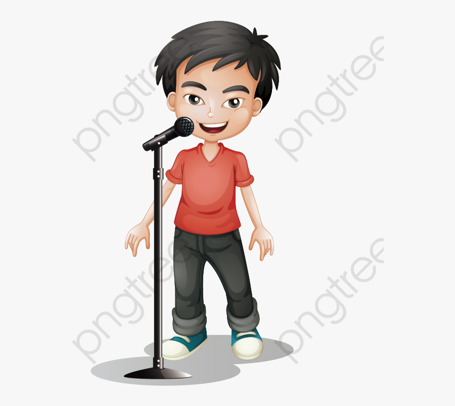 Boy Singing Clipart - Boy With Specs Cartoon, Transparent Clipart