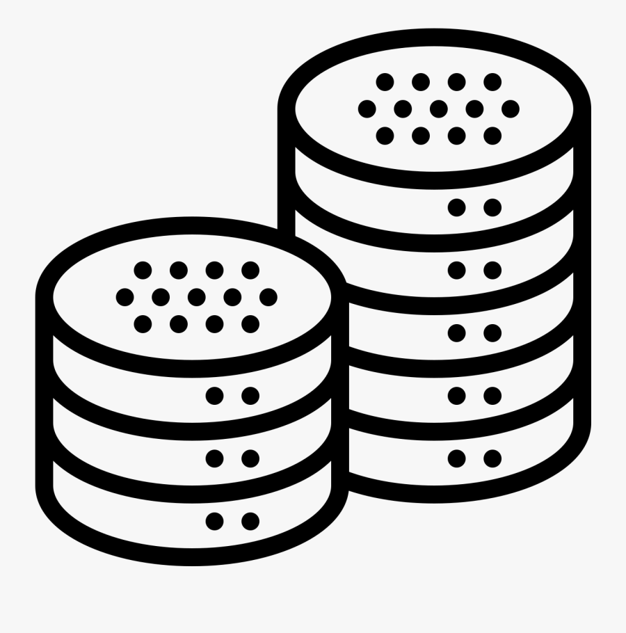 Two Stacks Of Objects That Could Be Coins - Icon, Transparent Clipart