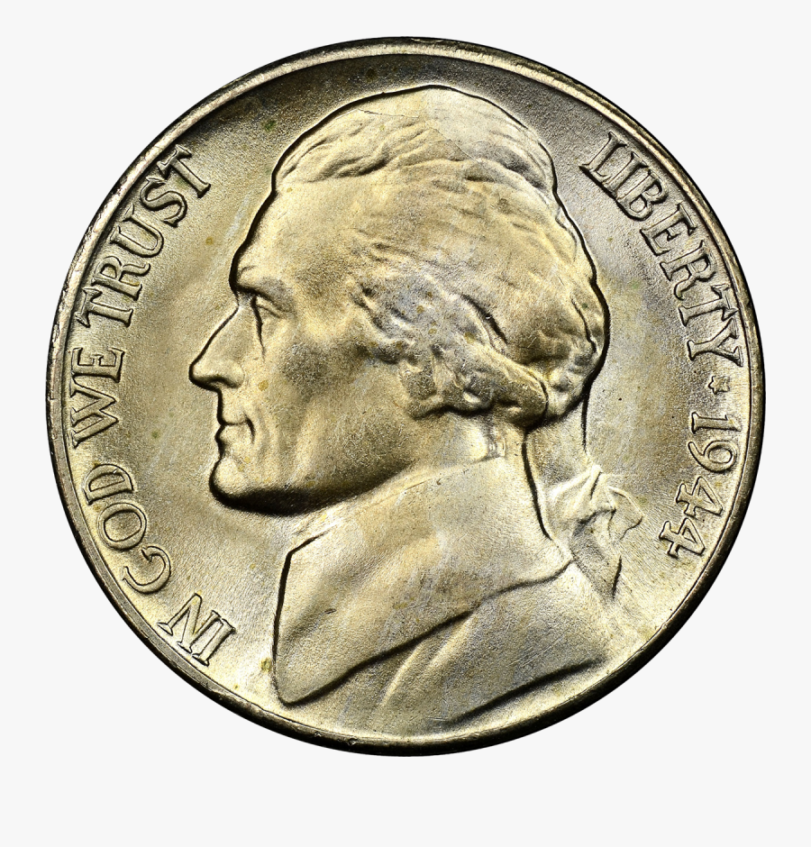 Coins Png Background Clipart - Five Cent 1947 Coin, Transparent Clipart