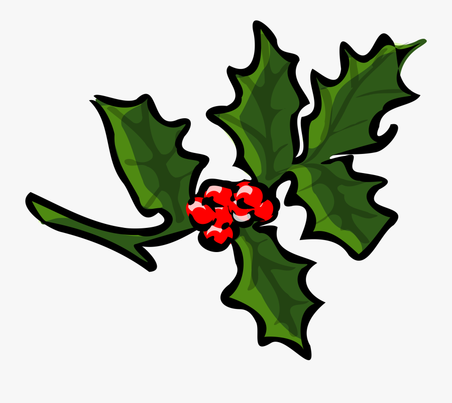 Clip Art Holly Branch Clipart - Holly Clip Art, Transparent Clipart
