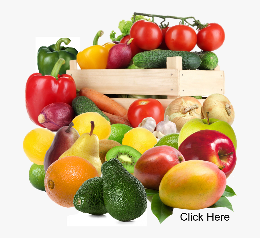 Clip Art Organic Vegetables - Fruit And Vegetables In A Box Png, Transparent Clipart