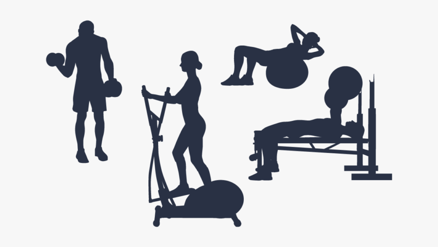 Silhouette Fitness Centre Clip Art Scalable Vector - Siluetas Gimnasio Png, Transparent Clipart