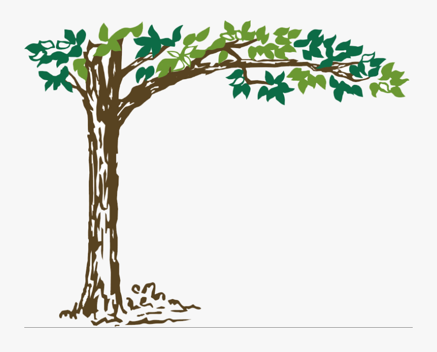 Transparent Tree Icon Png - Tree With Extended Branch Clipart, Transparent Clipart