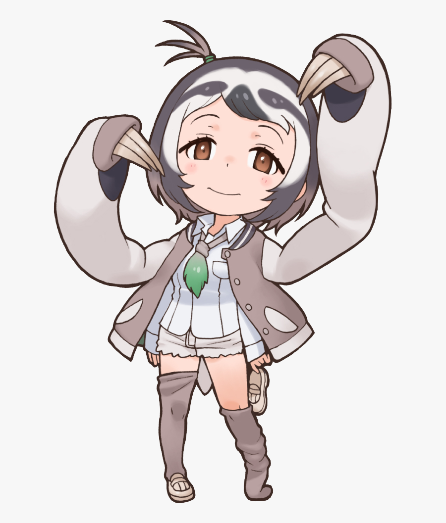 Transparent Sloth Clipart - Anime Girl With Sloth, Transparent Clipart