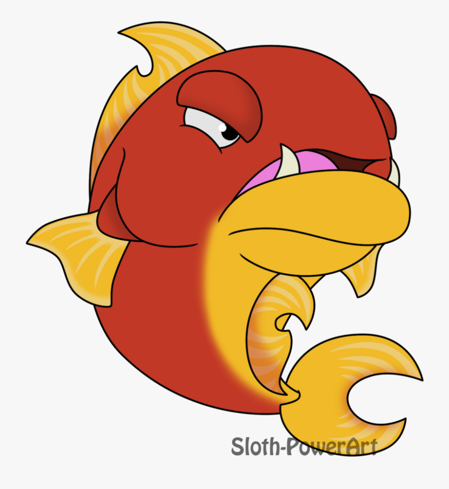 Angry Fish By Sloth-power - Cartoon, Transparent Clipart