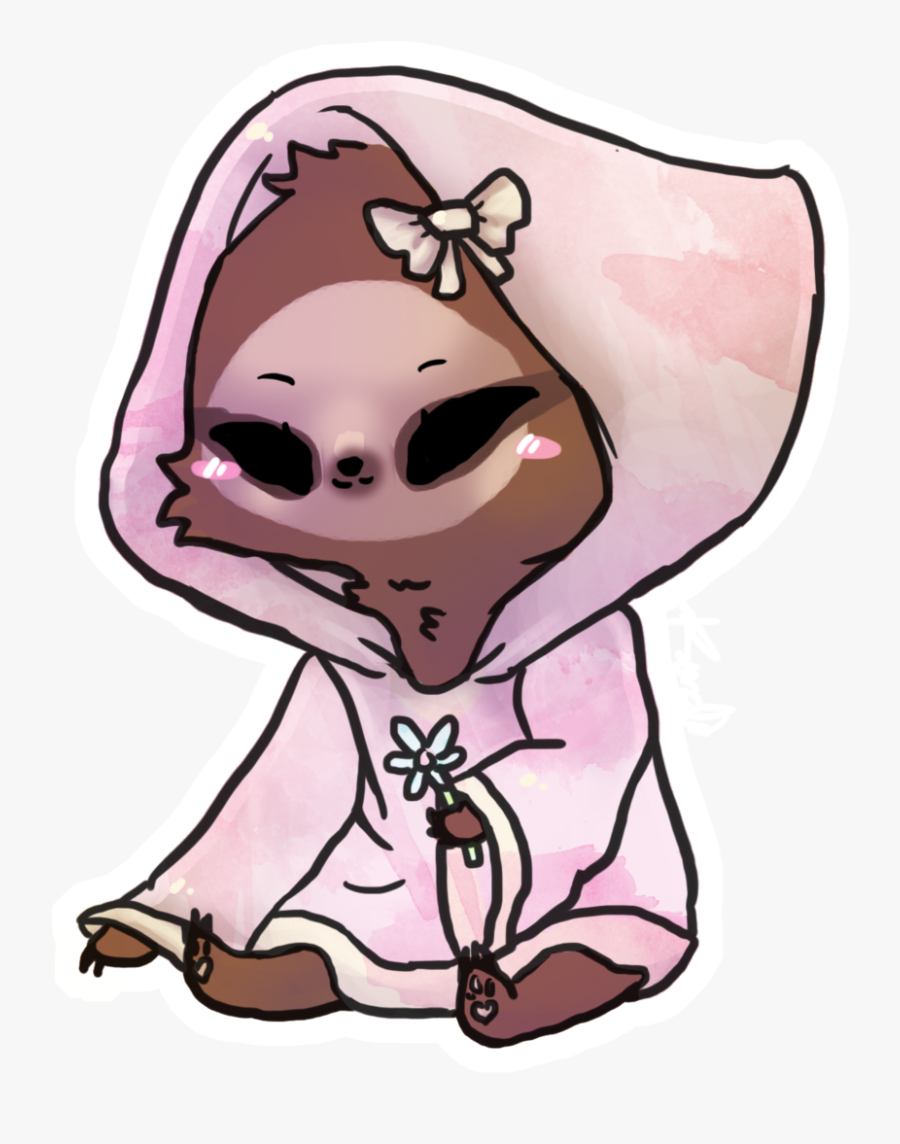 Transparent Sloth Clipart - Drawimg Of Cartoon Sloth, Transparent Clipart