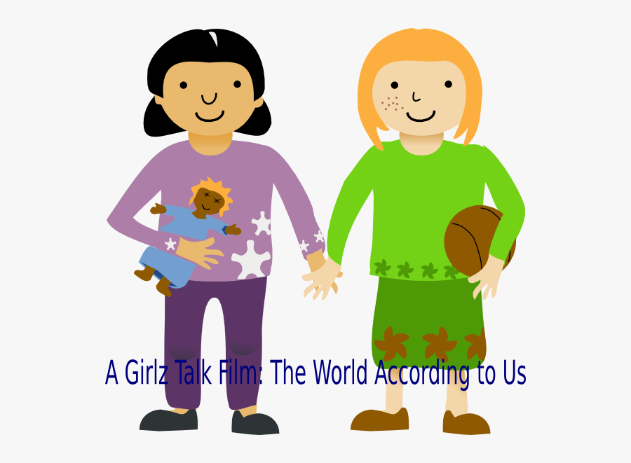 Girls Holding Hands Clipart, Transparent Clipart