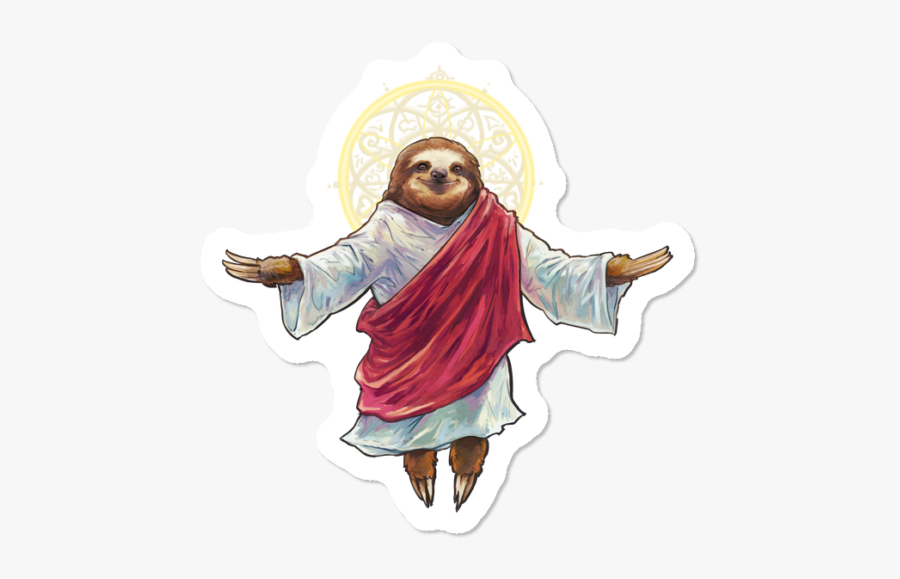 Holdacious Jesus Sloth, Transparent Clipart