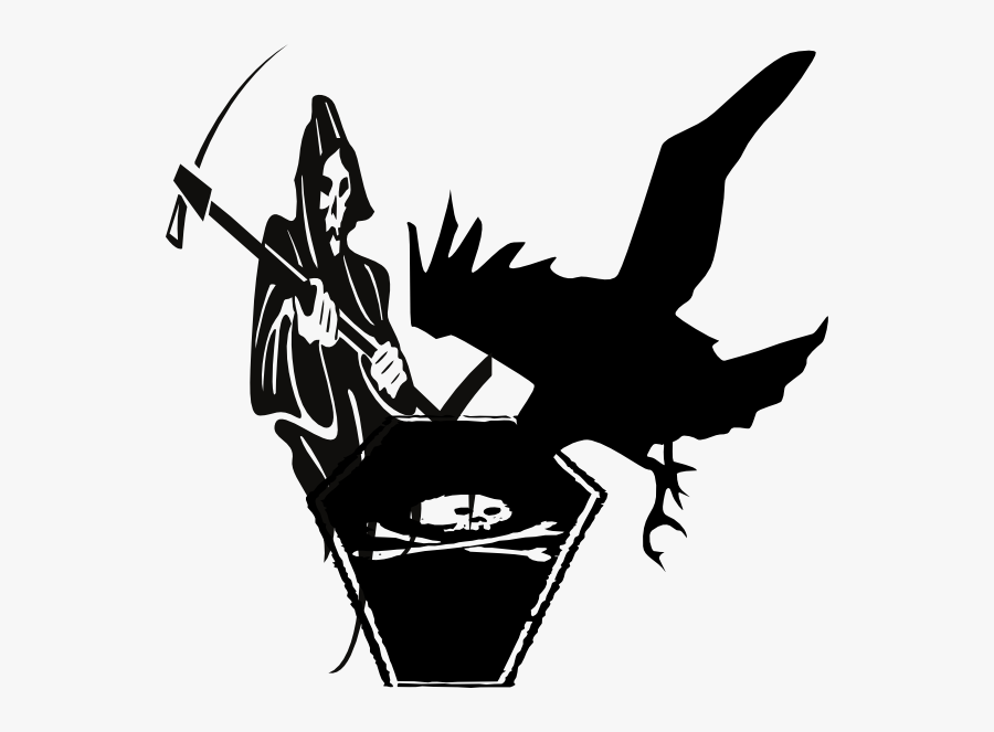 Raven Silhouette, Transparent Clipart