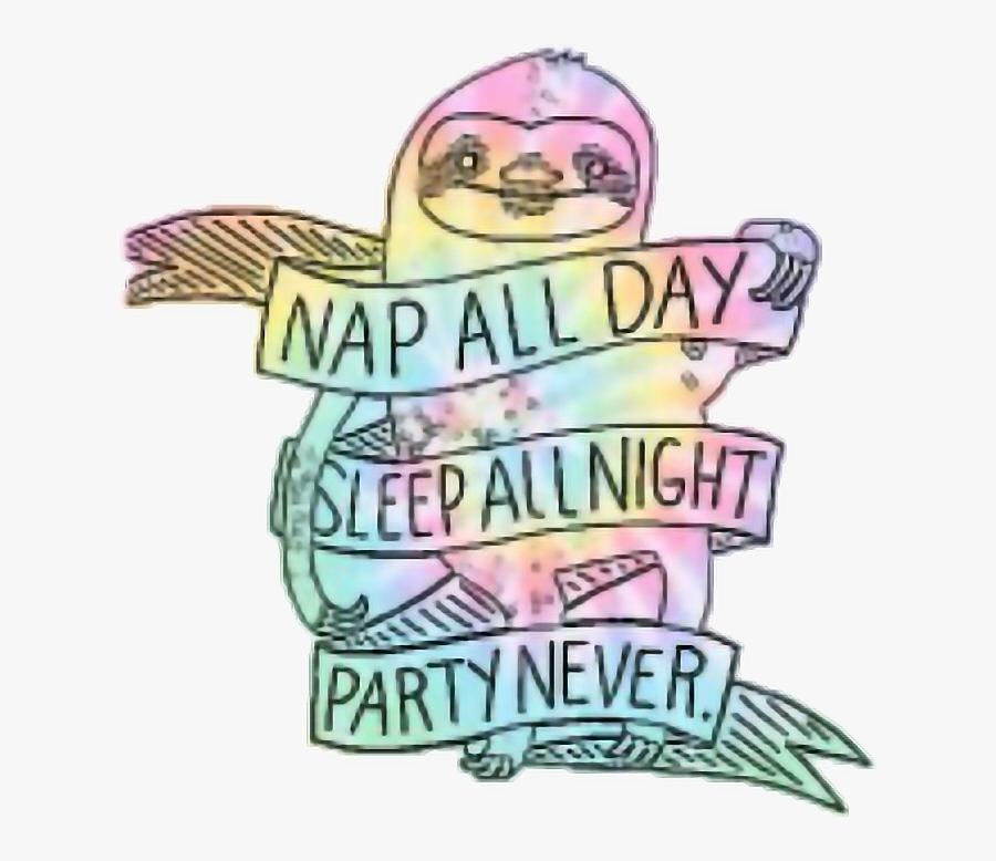 #overlay #sloth #rainbow #sleep, Transparent Clipart