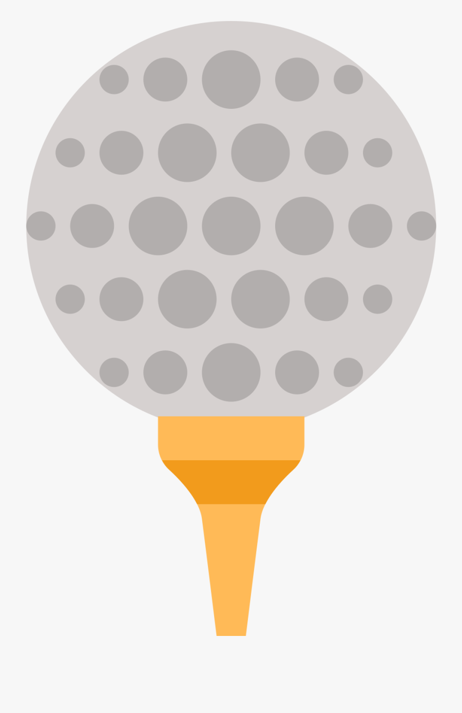 Golf Ball On A Tee Icon, Transparent Clipart