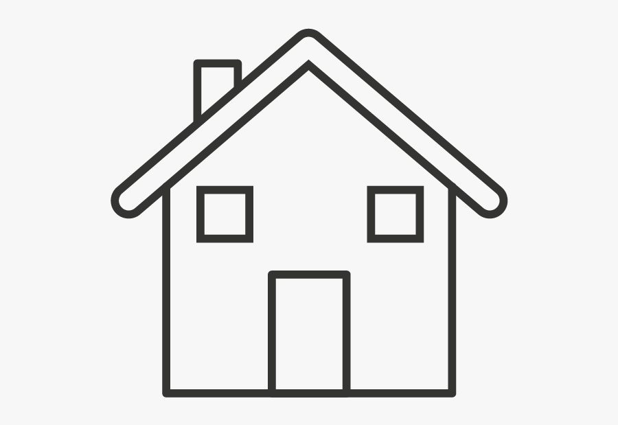 Home Icon Solid White, Transparent Clipart