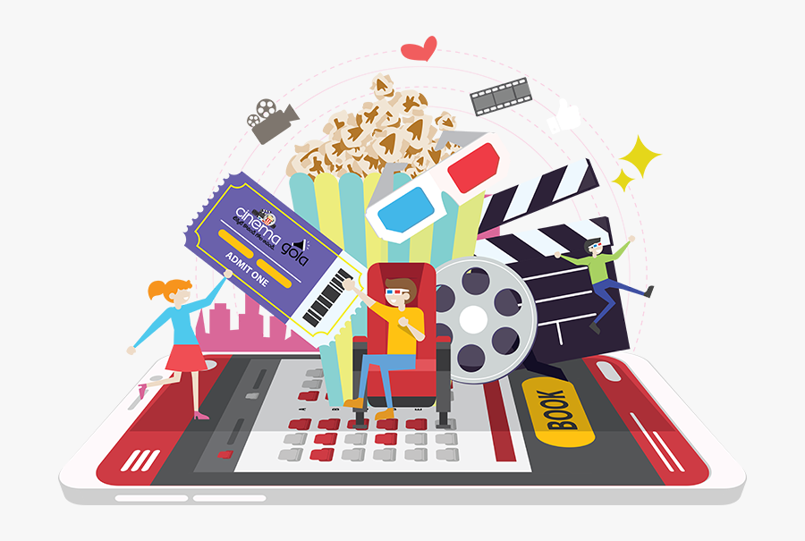 Online Movie Ticket Booking App Development - Online Movie Ticketing App, Transparent Clipart