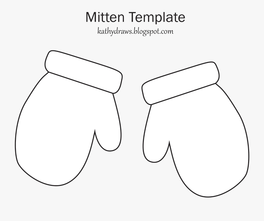 Mittens Awesome Clipart Design Digital Collection Bright - Mitten Template Printable Free, Transparent Clipart