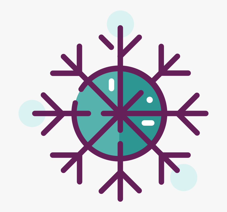 Snowflake With Eight Points Clip Art - Christmas Decorations Snow Png, Transparent Clipart