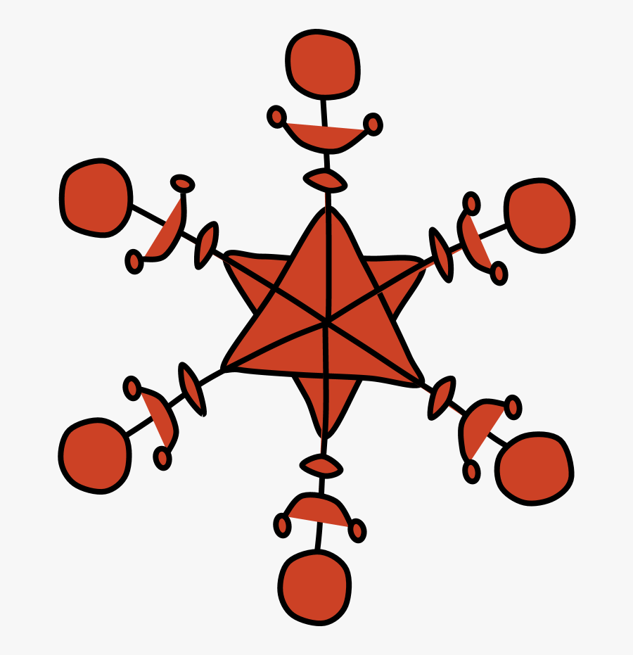 Star Of David Snowflake, Red, Png - Portable Network Graphics, Transparent Clipart