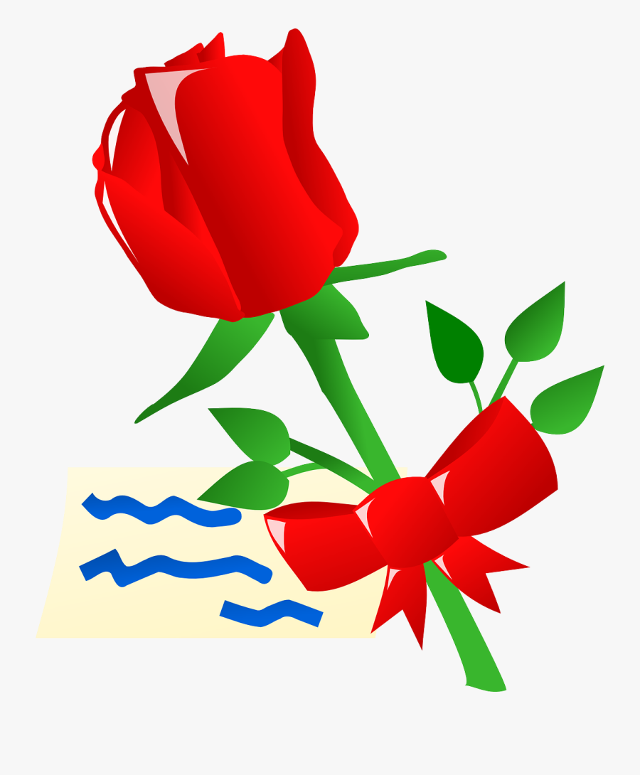 Garden Roses Flower Animation Drawing - Red Flowers With Animation, Transparent Clipart