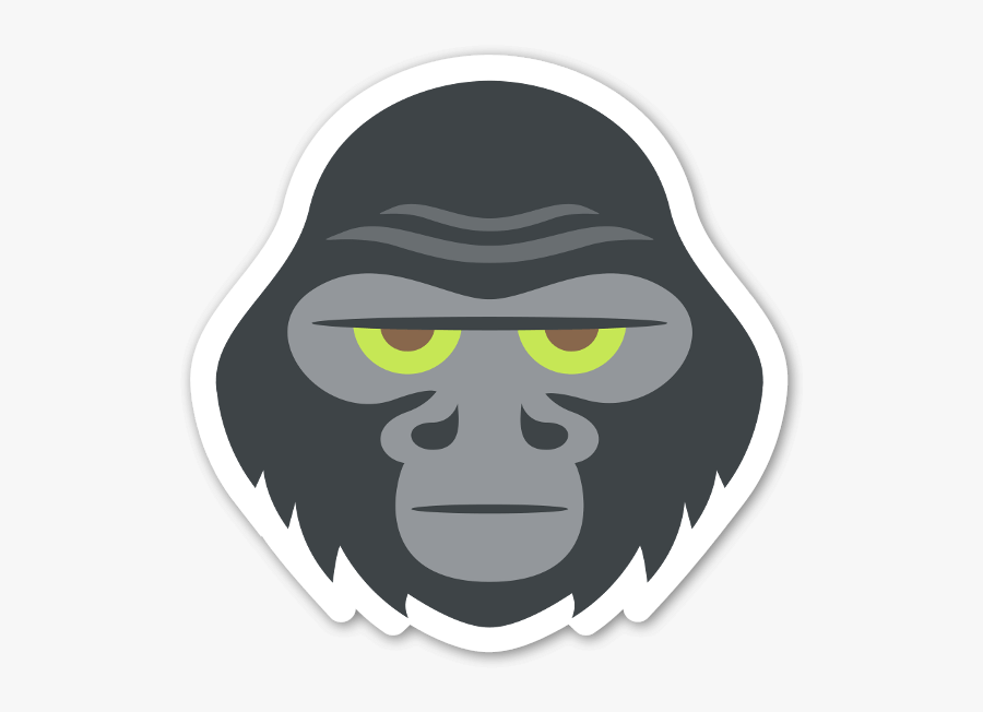 Cartoon Gorilla Face Clipart , Png Download - Gorilla Emoji, Transparent Clipart