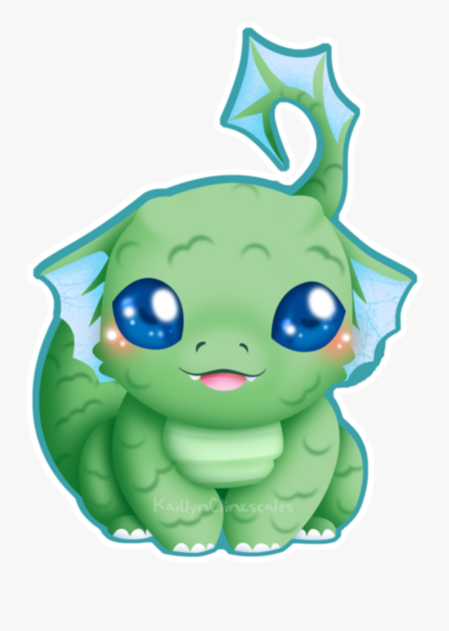 Dragonfly Clipart Baby Dragon - Cute Green Baby Dragon, Transparent Clipart