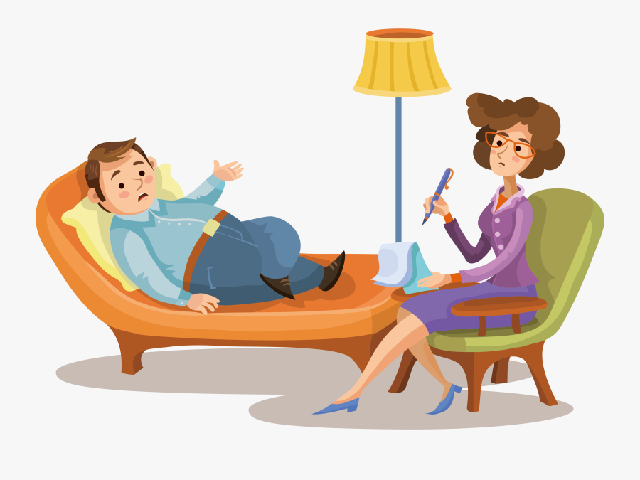 Psychotherapist Cartoon Illustration Mental - Psychologist Cartoon, Transparent Clipart