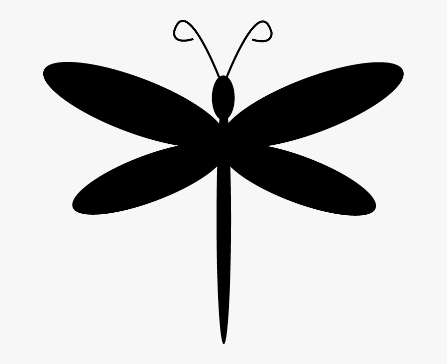 Dragonfly Clipart Black And White - Transparent Background Clipart Dragonfly, Transparent Clipart