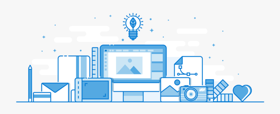 Graphic With Technology, Clouds, And Light Bulb With - Research Methodology Transparent Hd, Transparent Clipart