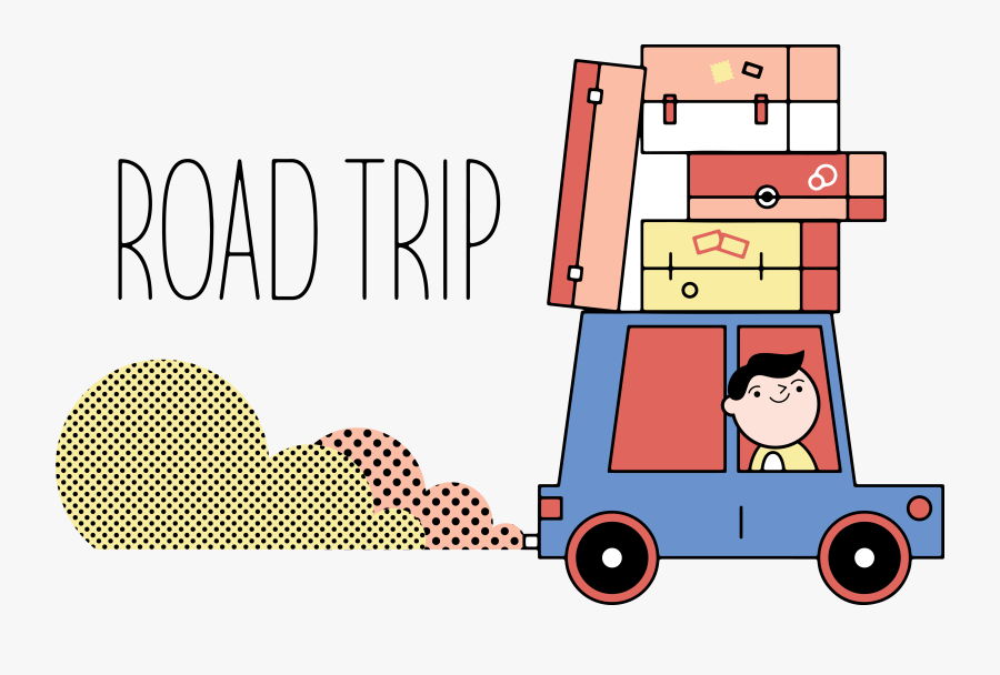 Travel Tourism Cartoon Self - Vacation Road Trip Cartoon, Transparent Clipart