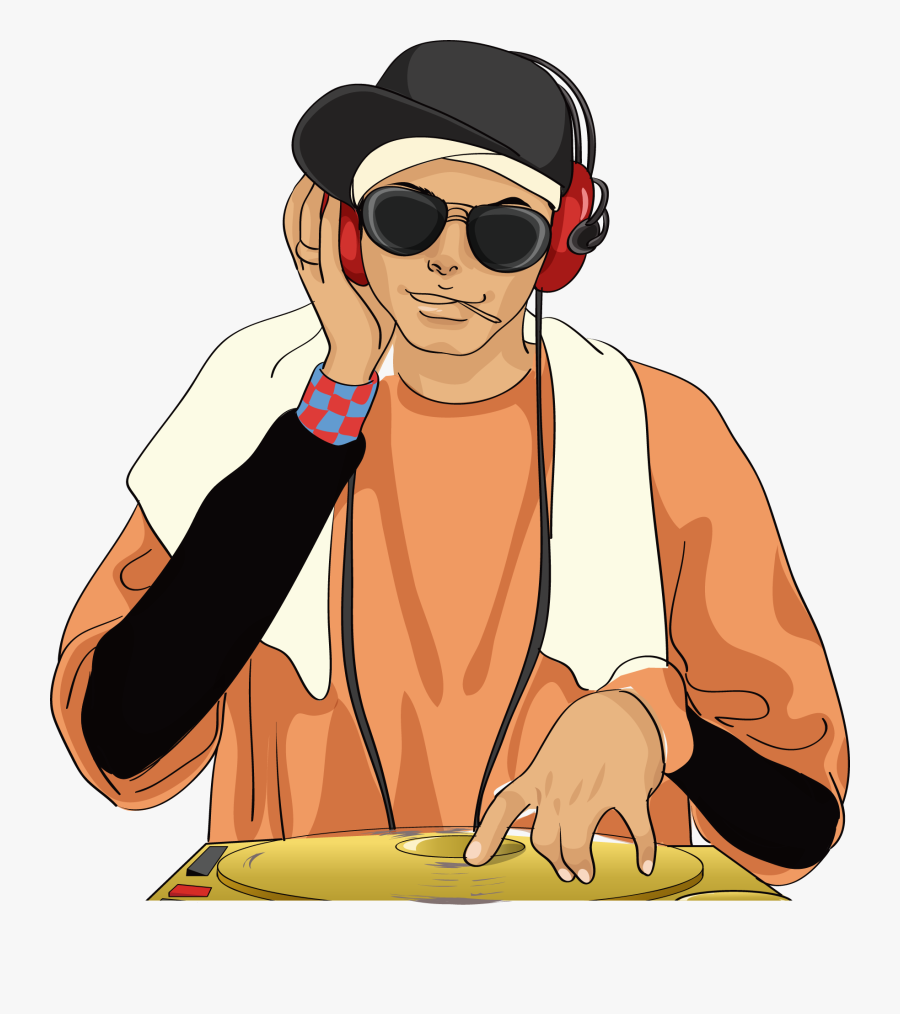 Transparent Hip Hop Model Png - Hip Hop Dj Cartoon, Transparent Clipart