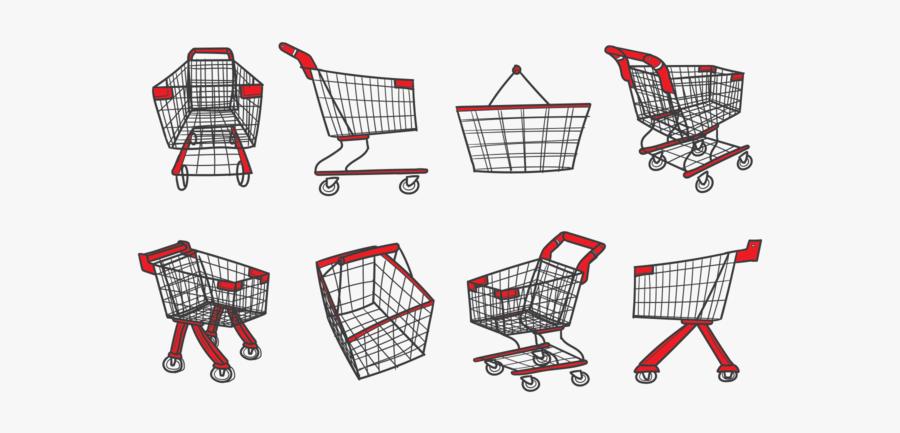 Supermarket Cart Icons Vector - Shopping Cart, Transparent Clipart