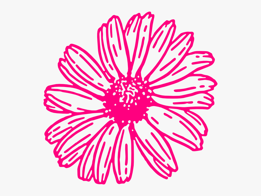 Flower Chain Clipart Black And White - Black And White Daisy Transparent, Transparent Clipart