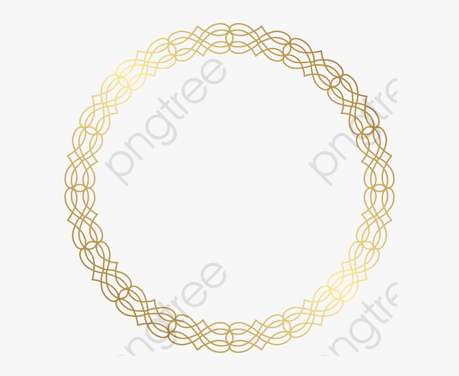 Chain Clipart Round - Round Gold Border Transparent, Transparent Clipart