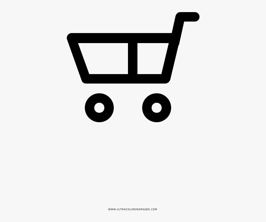 Shopping Cart Coloring Page - Shopping Cart, Transparent Clipart