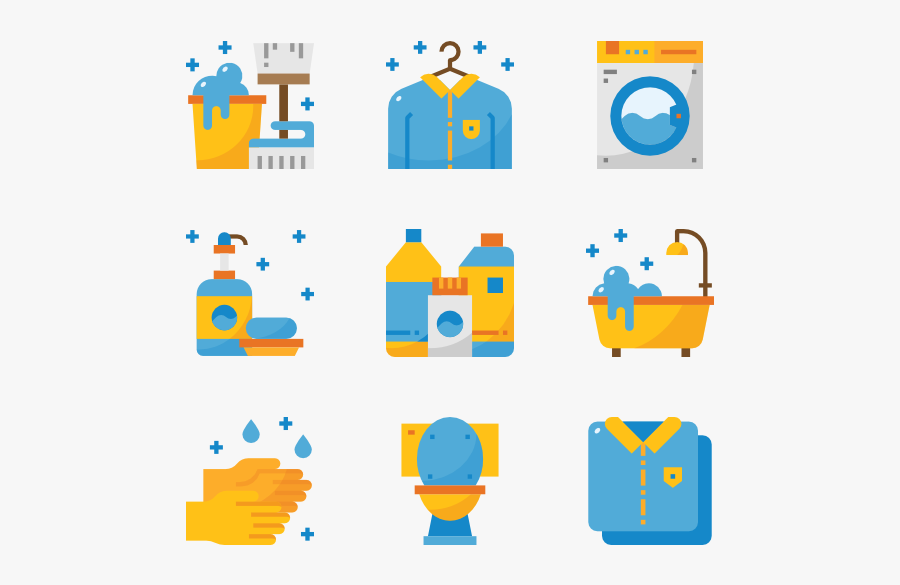 Cleaning - Mop Icons, Transparent Clipart